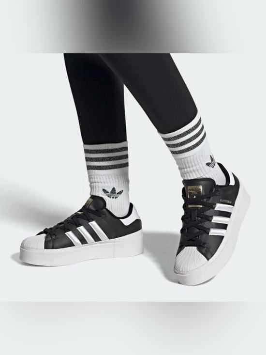 adidas Originals Shoes - adidas Superstar Bonega W Black & White Platform gold superstar Sneakers
